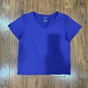 SHEIN Women's Short Sleeve Purple Tee